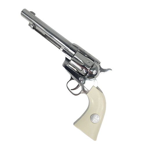 KELe Colt Peacemaker Manual Revolver – Silver and white
