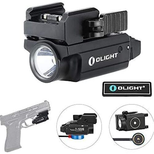OLIGHT PL-Mini 2 Valkyrie 600 Lumens Magnetic USB Rechargeable Compact Weaponlight with Adjustable Rail, High Performance CW LED Tactical Flashlight w
