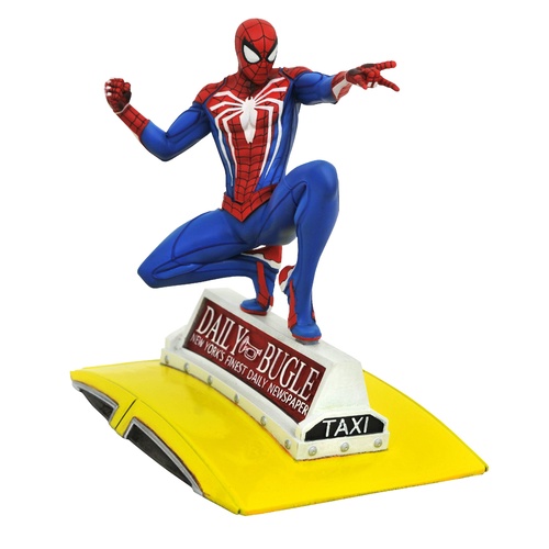 Marvel Gamerverse - Spider-Man on Cab PVC Gallery Diorama Statue