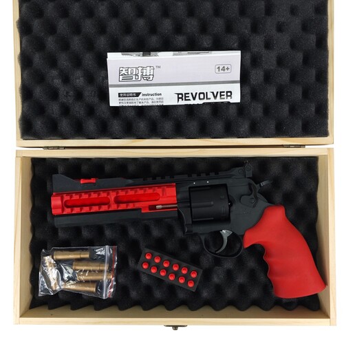 XL 357 Python Magnum Revolver -Black/Red (ZB004) with gift box