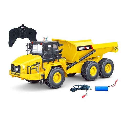 Huina 1553 1:16 2.4Ghz RC Dump Truck RC Construction Toy with LED Lights and Sound