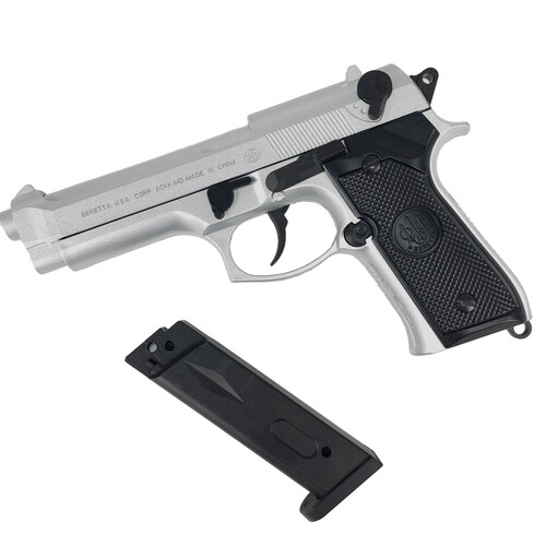 KELe GTW Beretta Manual Springer Gel Blaster Pistol – Silver
