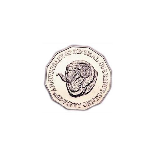 50c 1991 Decimal Ram Circulated AUS Fifty Cent Coin
