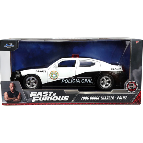 Fast Five - 2006 Dodge Charger LX Police Package 1/24th Scale Die-Cast Vehicle Replica (JAD33665)