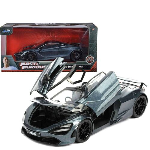 Fast & Furious Grey Shaws McLaren 720s Kids Model Diecast Toy Super Car 1:24