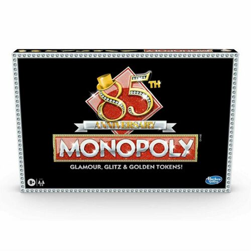 85th Anniversary Monopoly Gold Tokens Premium Black Board Game Family Board Game