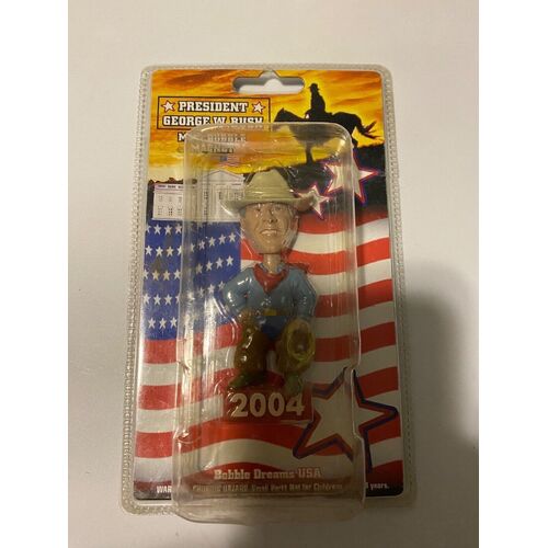 bobble dreams usa- George W bush 2004 -Mini bobble magnent Rare