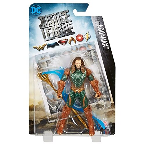 NEW MATTEL DC JUSTICE LEAGUE AQUAMAN FIGURE WITH TRIDENT AND WATER LASH!