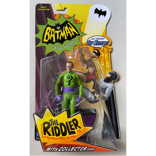 Batman DC Classic TV Series "THE RIDDLER" poseable action figure Mattel 2013