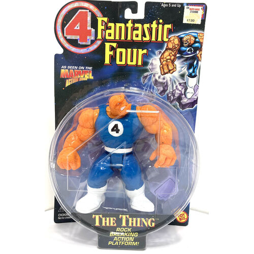 Fantastic Four The Thing Action Figure 1996 Marvel Toy Biz Rock Breaking