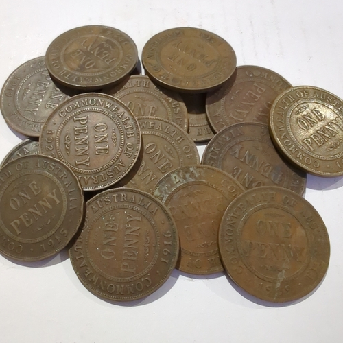 1911 - 1936 One Penny Coin Australian Bronze Coin Circulated