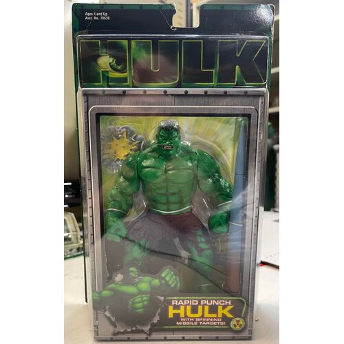 NEW INCREDIBLE HULK RAPID PUNCH SPINNING MISSILE TARGETS MOVIE 2003 MARVEL!