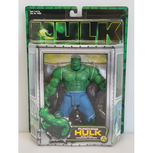 Marvel Toys Punching Hulk Wall Punching Action Figure Rare 2003 Hulk Movie NIB