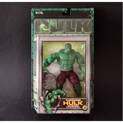 Hulk Movie Marvel 2003 Throwing Hulk W Boulder Throwing Action Toybiz