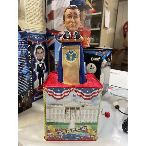 George W. Bush Hail to The Chief Presidential Jack-In-The-Box 2001