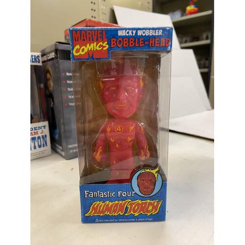 MARVEL COMICS Fantastic Four HUMAN TORCH Wacky Wobbler Bobble-Head