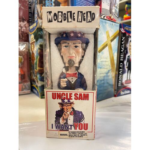 UNCLE SAM BOBBLEHEAD 4TH JULY WOBBLE HEAD FIGURE