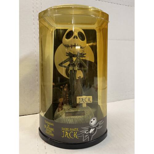 RARE JACK SKELLINGTON SOLAR POWER JACK SEALED IN BOX 18CM NIGHTMARE BEFORE XMAS