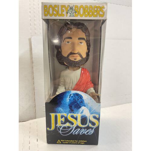 Jesus Saves Bobblehead 7" New Bosley Bobber Original Box 2002
