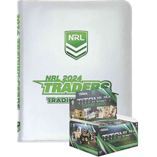 2024 NRL Traders Rugby Trading Cards Factory Sealed Titanium Hobby Box + Album
