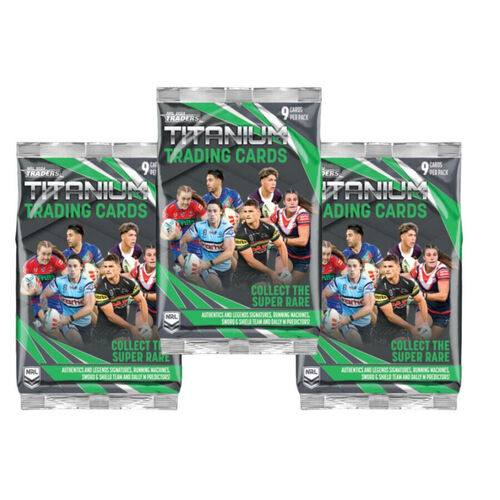 10 x 2024 NRL Traders Titanium Rugby Trading Cards Sealed Hobby Packs 