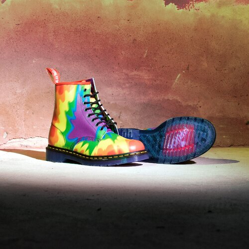 Dr. Martins Rainbow Pride Shoes - Tyedye US 11 Brand New Doc Boots