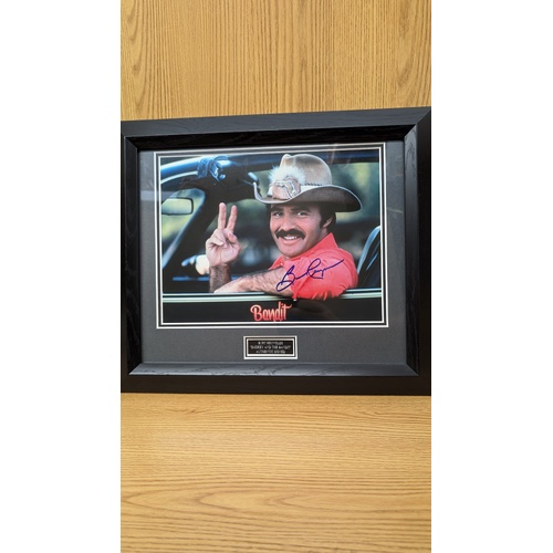 Smokey and the Bandit 1977 Signed by Burt Reynolds Autographed Movie Still Framed Image