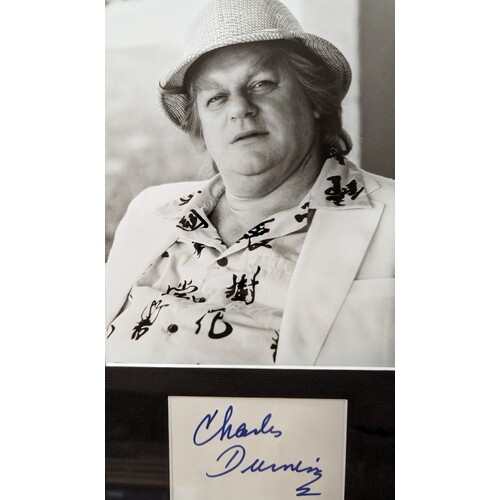 Charles Durning Signed Autographed with Photograph Genuine Framed Still Image