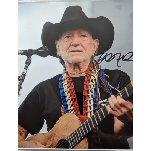 Willie Nelson Signed Autographed Photograph Genuine Framed Image