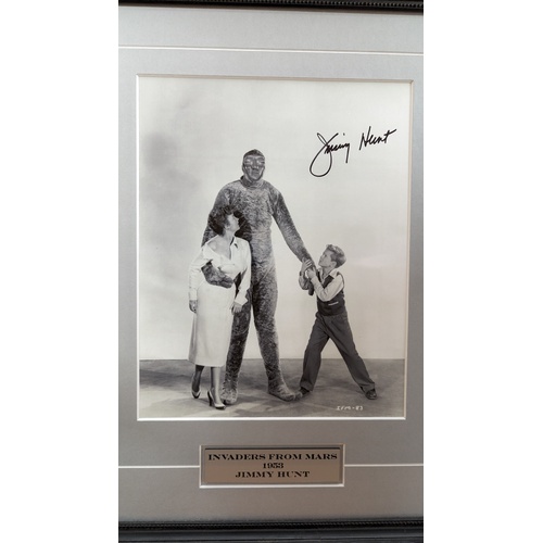 Invaders From Mars 1953 Photograph Signed Autograph by Jimmy Hunt Framed
