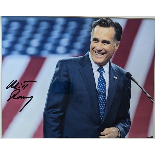 Mitt Romney Photograph Signed Autograph Genuine Framed Image