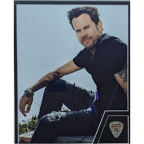 Gary Allan Signed Autograph Photograph Genuine Framed Image with Pick