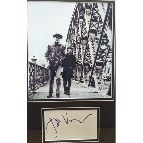 Midnight Cowboy 1969 Photograph Signed Autograph card by Jon Voight Framed