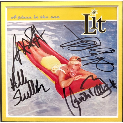 Lit - A Place in the Sun Album Cover Signed Autograph with Metal Plaque Framed