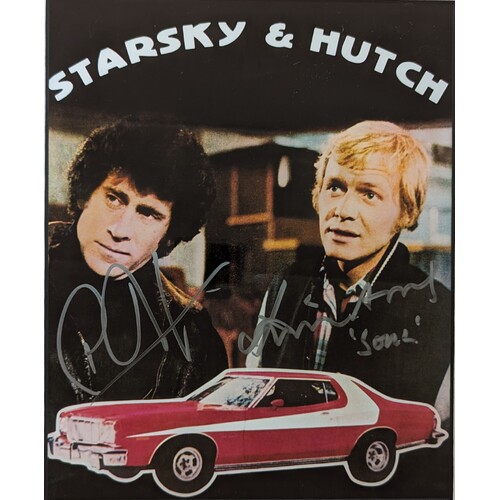 Starsky and Hutch 1975 Photograph Signed Autograph by David Soul Paul Glaser Framed