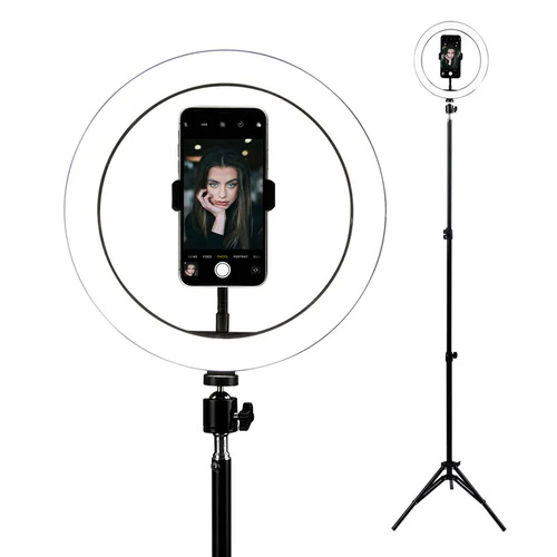 26 cm LED Selfie Ring Light with 160cm tripod and Phone Holder Live Stream Makeup