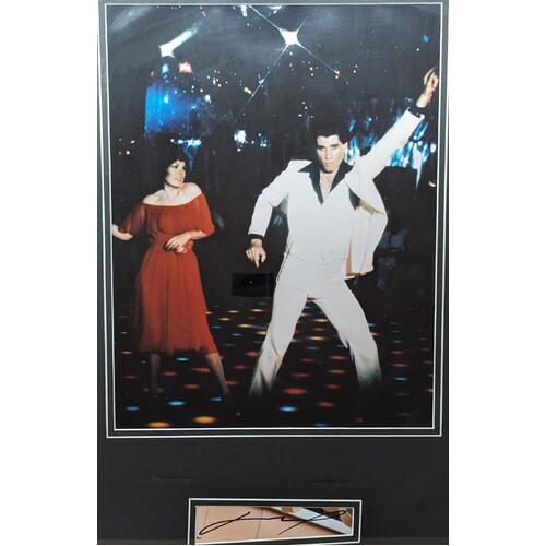 Saturday Night Fever 1977 Photograph with Signed card by John Travolta