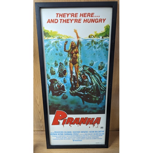 Daybill Movie Poster - Piranha 1978 Genuine Original Framed