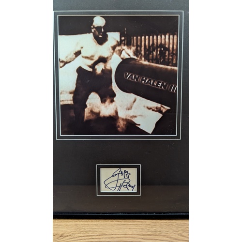 Van Halen 3 Album Cover Framed with Signed Autograph card by Gary Cherone Framed
