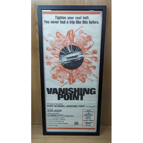 Daybill Movie Poster - Vanishing Point 1971 Genuine Original Framed