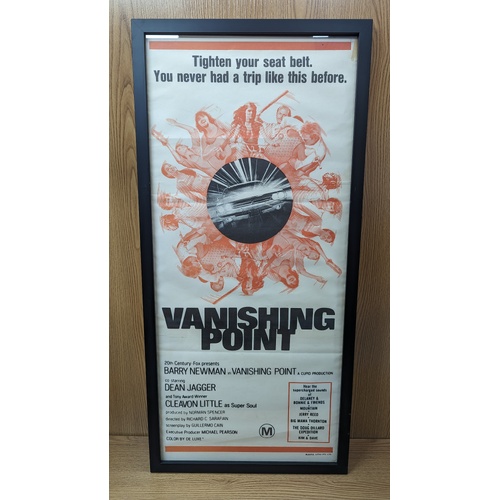 Daybill Movie Poster - Vanishing Point 1971 Genuine Original Framed