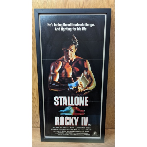 Daybill Movie Poster - Rocky 4 IV 1985 Sylvester Stallone Genuine Original Framed