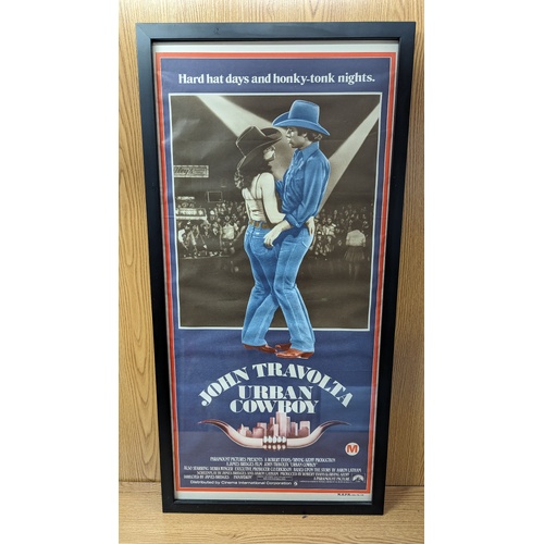 Daybill Movie Poster - Urban Cowboy 1982 John Travolta Genuine Original Framed