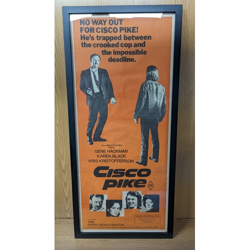 Daybill Movie Poster - Cisco Park 1972 Gene Hackman Genuine Original Framed