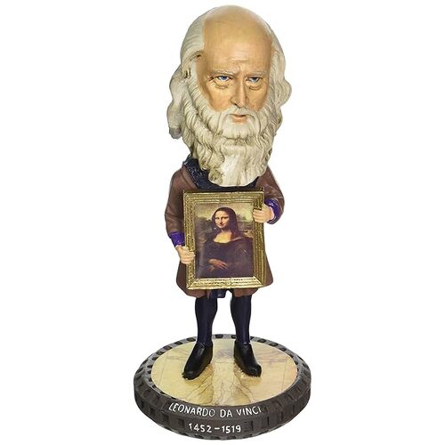 Leonardo Da Vinci with Mona Lisa Painting Bobblehead