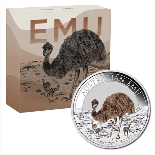 2024 Australian Emu 1oz Silver Coloured coin royal australian mint Ballot coin limited 1 of 2500