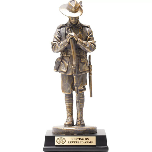 ANZAC Resting on Reversed Arms Digger Figurine - Collectors Gold Edition limited edition /375 MASTER CREATIONS