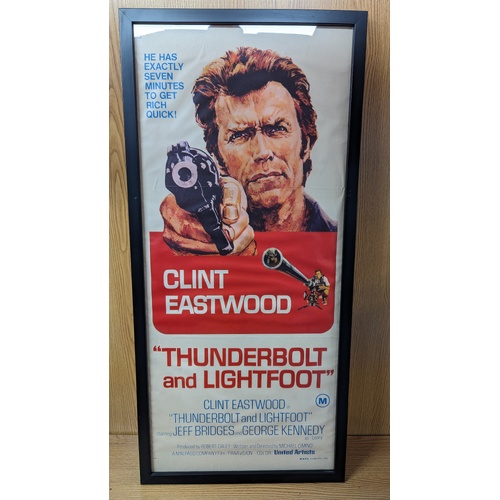 Daybill Movie Poster - Thunderbolt and Lightfoot 1974 Clint Eastwood Genuine Original Framed