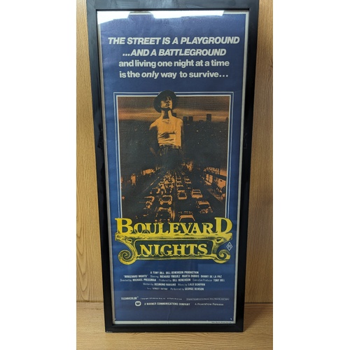 Daybill Movie Poster - Boulevard Nights 1979 Genuine Original Framed