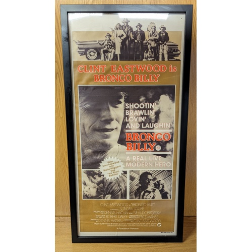 Daybill Movie Poster - Bronco Billy 1980 Clint Eastwood Genuine Original Framed
